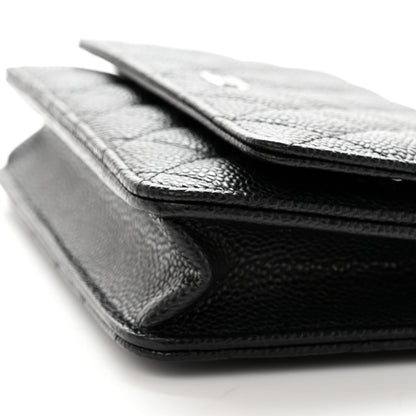 Chanel Caviar Quilted Wallet on Chain WOC Black 9 of 13