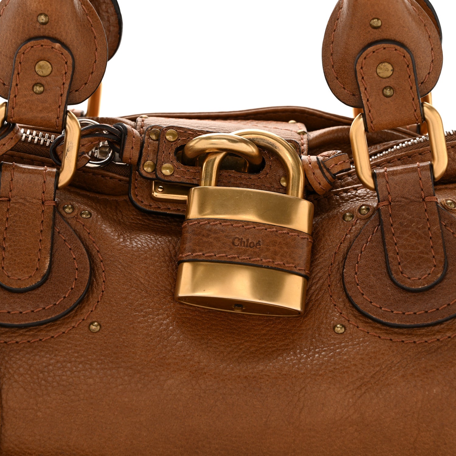 Chloe Calfskin Medium Paddington Satchel Tan 8 of 13
