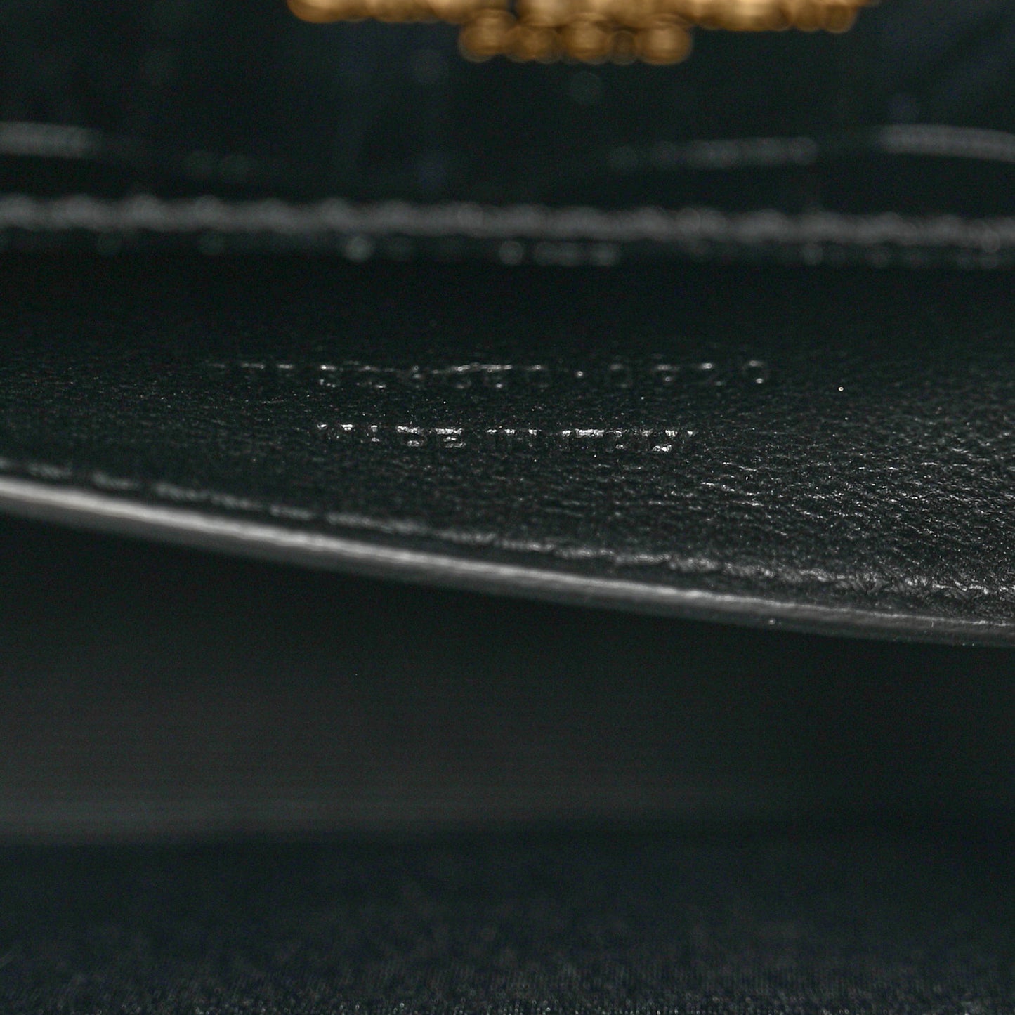 Calfskin Crocodile Embossed Classic Monogram Tassel Clutch Black