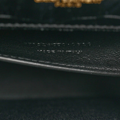 Saint Laurent Calfskin Crocodile Embossed Classic Monogram Tassel Clutch Black 8 of 8