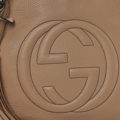 Gucci Pebbled Calfskin Medium Soho Chain Shoulder Bag Camelia 6 of 9