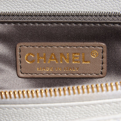 Chanel Caviar Quilted Grand Shopping Tote GST White 6 of 7