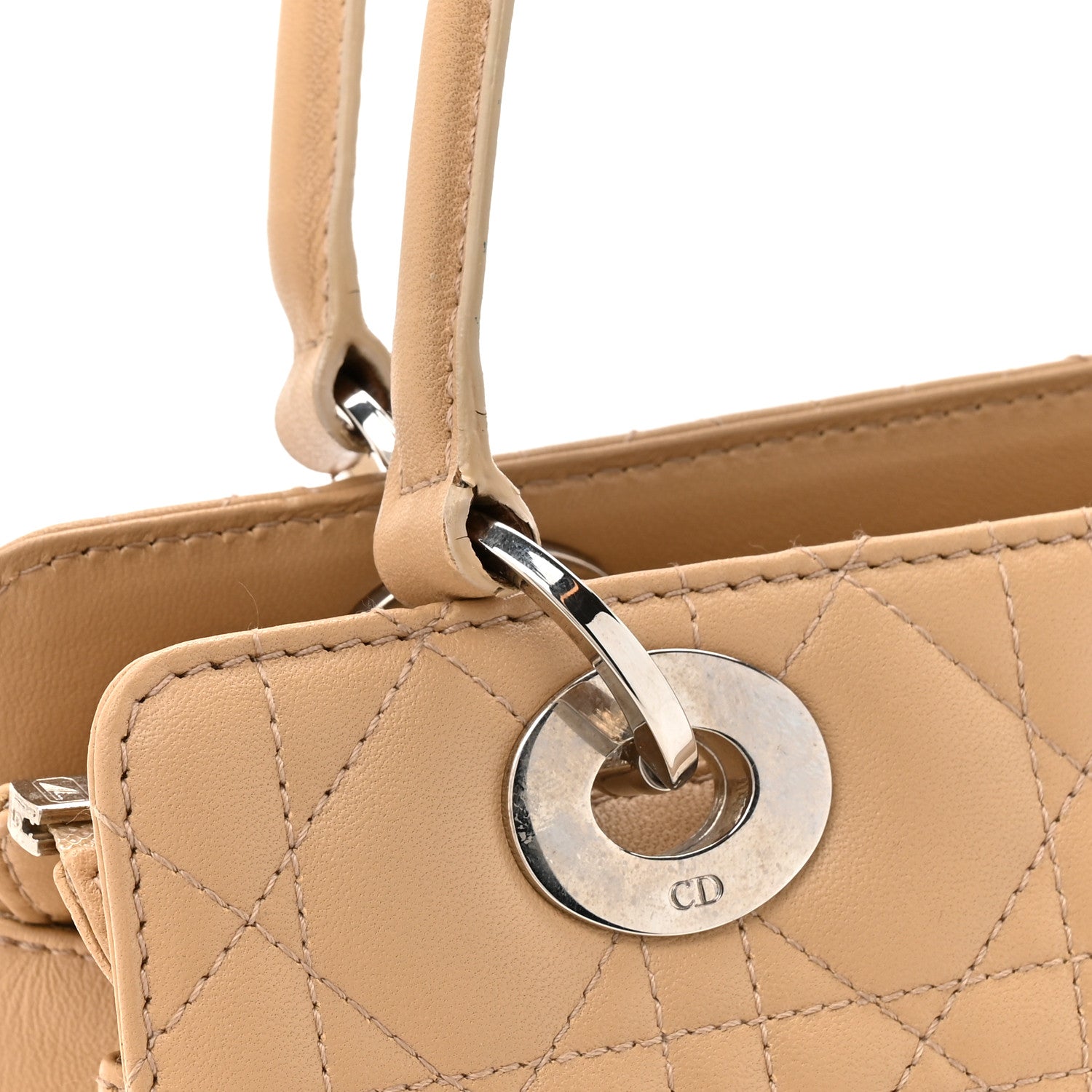 Christian Dior Lambskin Cannage Soft Lady Dior East West Beige 15 of 15