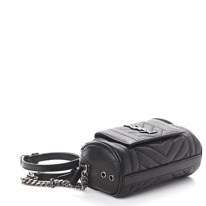 Saint Laurent Lambskin Matelasse Monogram East West Rider Bag Black 3 of 8