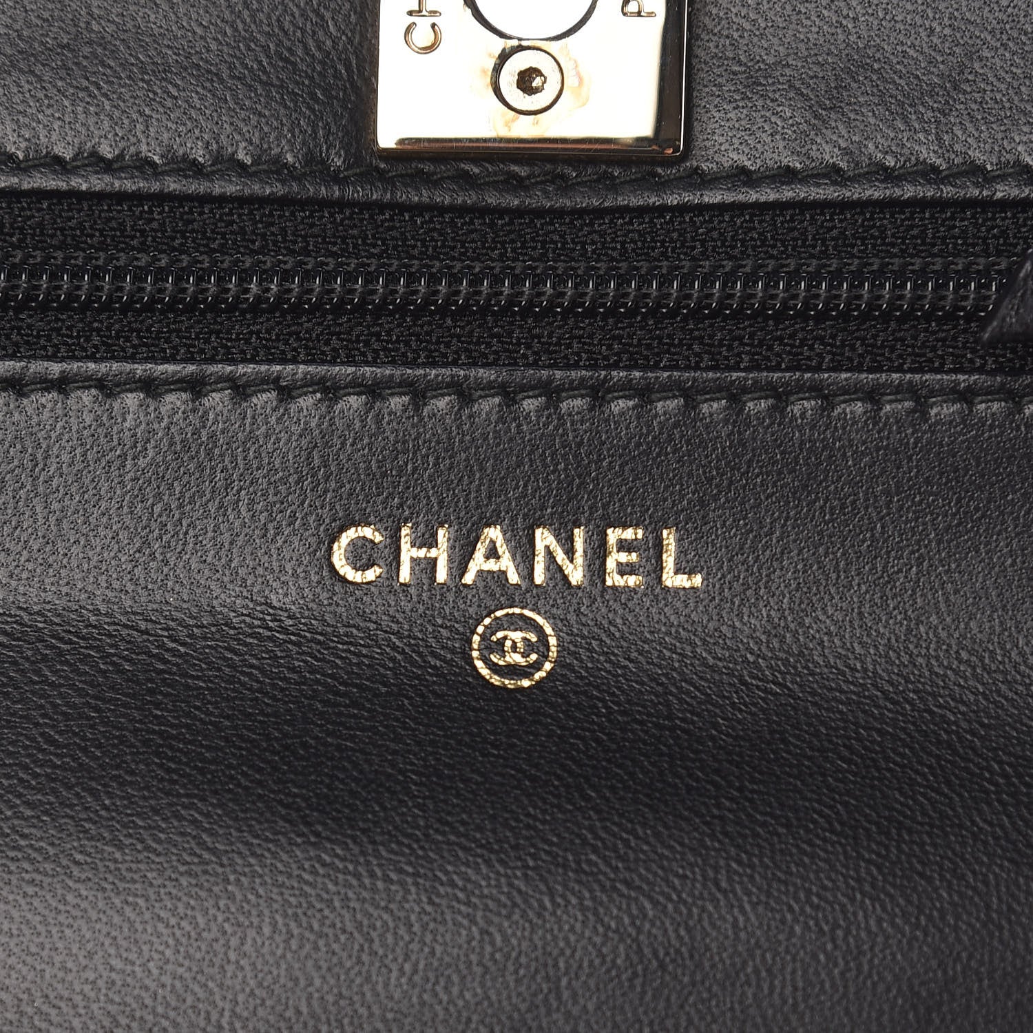 Chanel Lambskin Quilted Trendy CC Wallet On Chain WOC Black 6 of 17