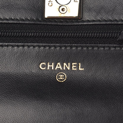 Chanel Lambskin Quilted Trendy CC Wallet On Chain WOC Black 6 of 17