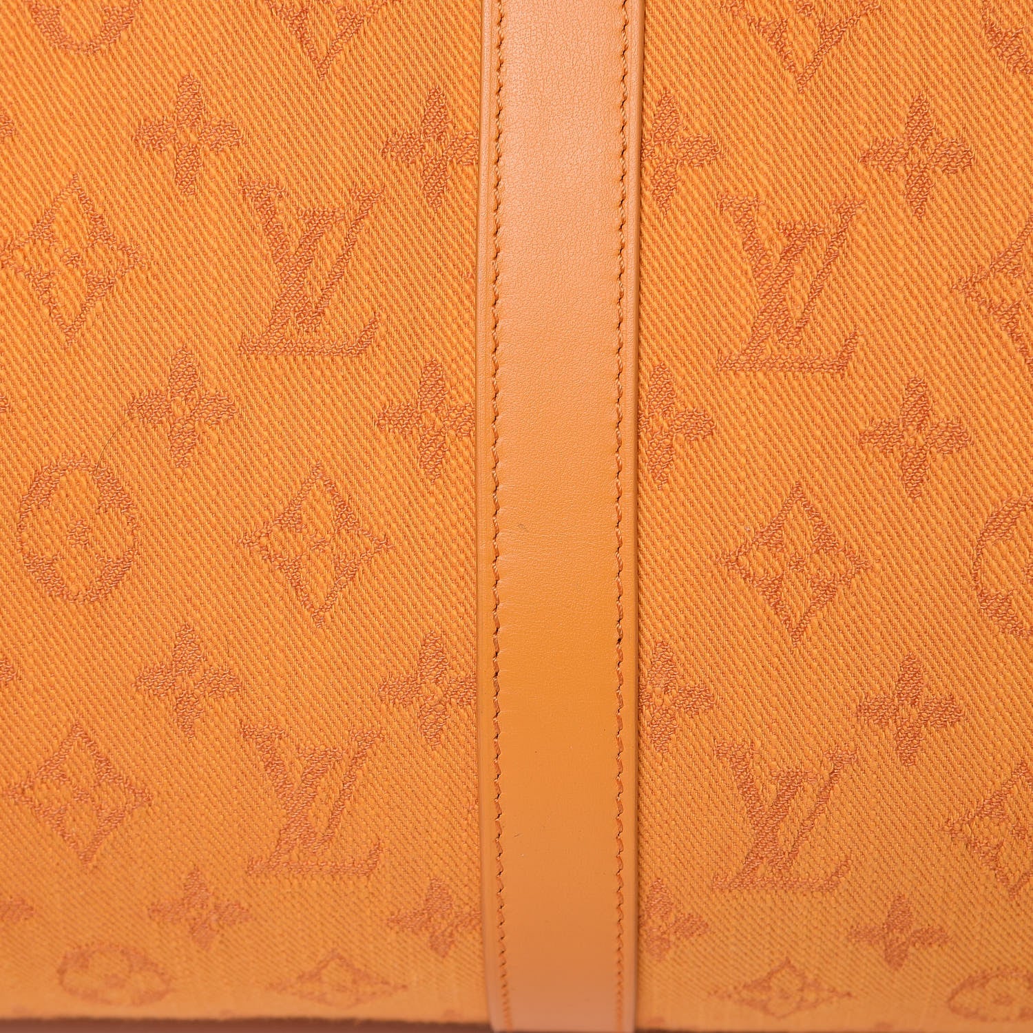 Louis Vuitton Denim Monogram Keepall Bandouliere 50 Ocre 10 of 11