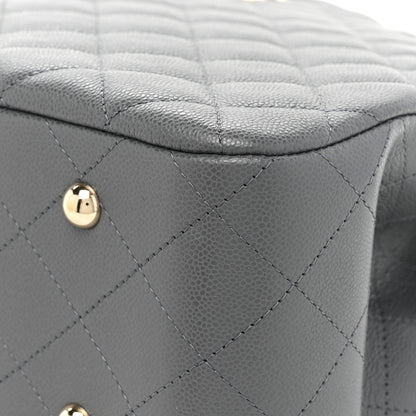 Chanel Caviar Quilted Large CC Shopping Tote Dark Grey 12 of 15