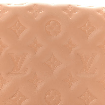 Louis Vuitton Lambskin Embossed Monogram Pochette Coussin Camel 7 of 10