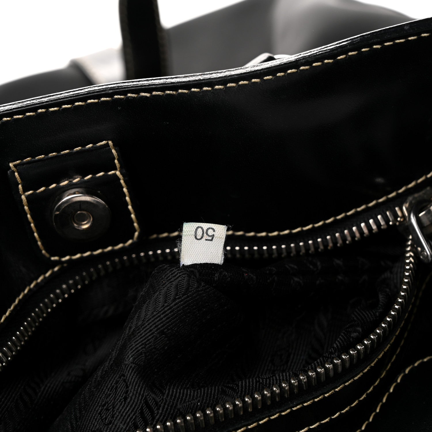 Prada Tessuto Nylon Calfskin Flat Messenger Bag Black 7 of 10