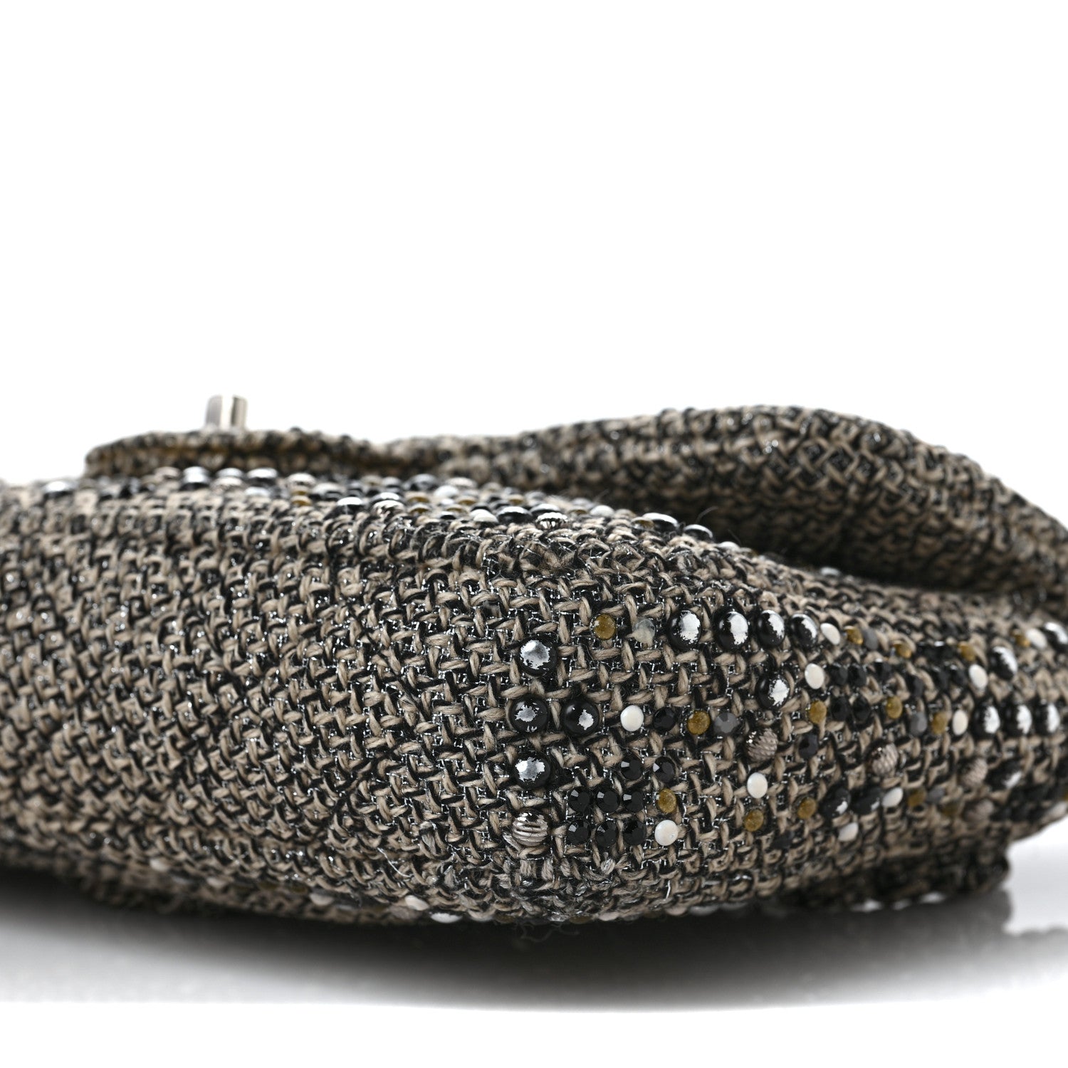 Chanel Crystal Tweed Quilted Medium Single Flap Black 9 of 9