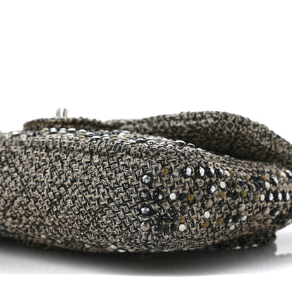 Chanel Crystal Tweed Quilted Medium Single Flap Black 9 of 9