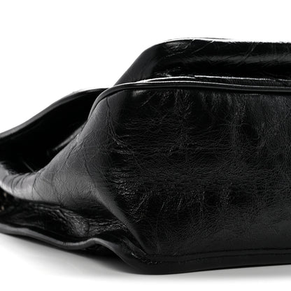 Saint Laurent Crinkled Calfskin Matelasse Monogram Medium Niki Chain Satchel Black 9 of 12