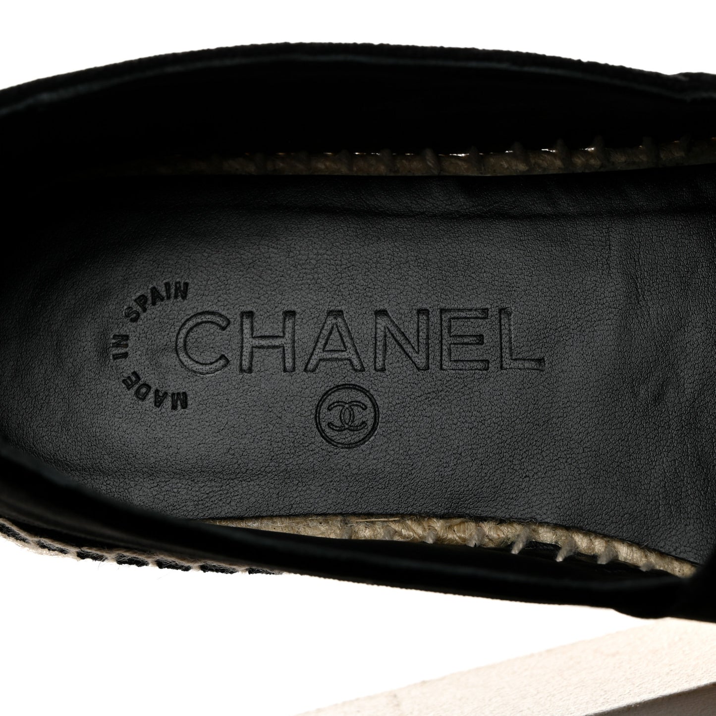 Velvet Logo Espadrilles 37 Black