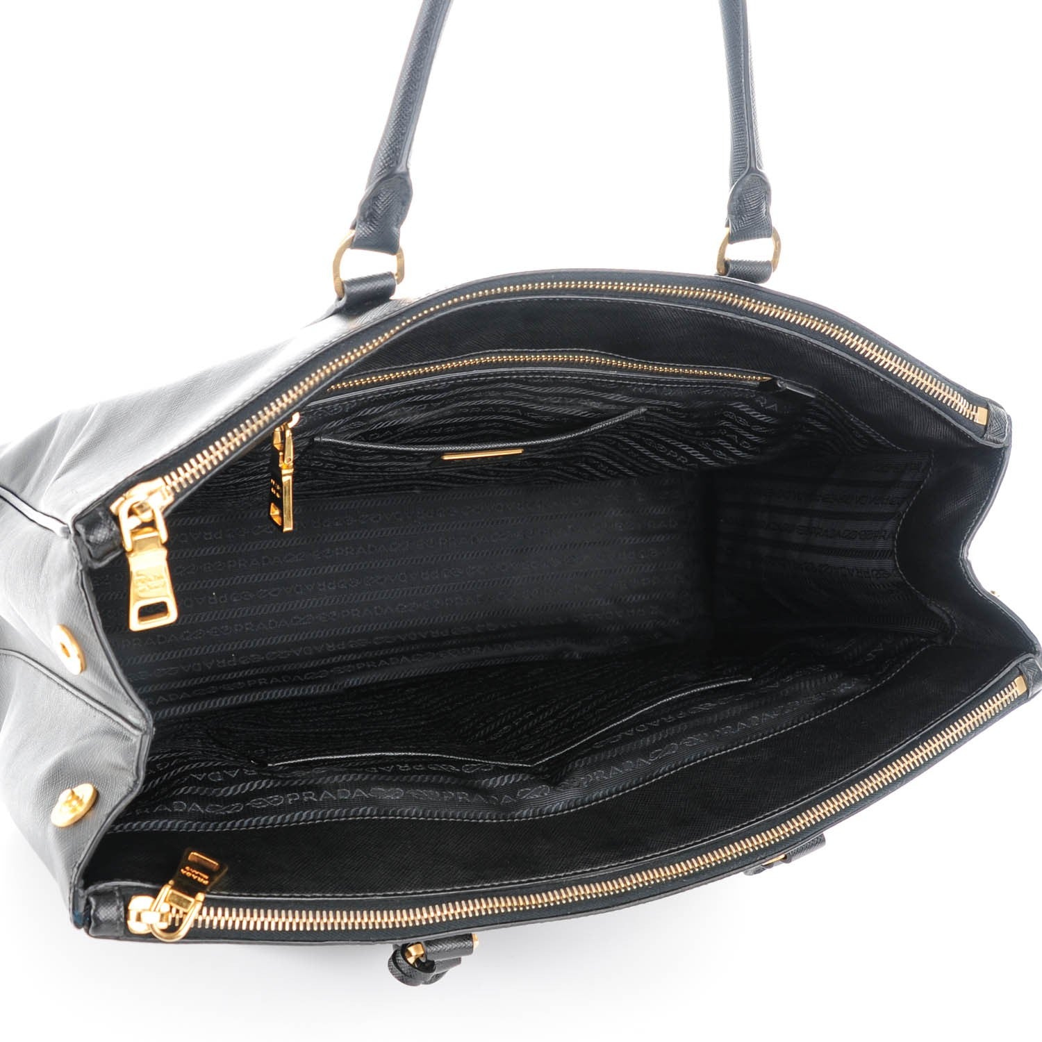 Prada Saffiano Lux Extra Large Galleria Double Zip Tote Black 5 of 9