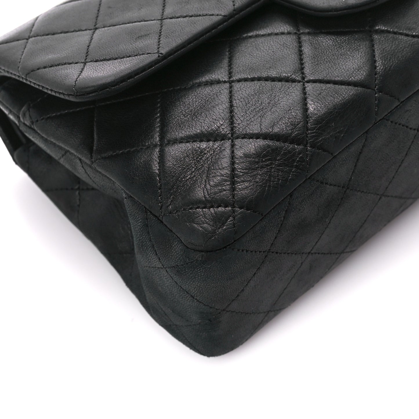 Lambskin Quilted Small Double Flap Black