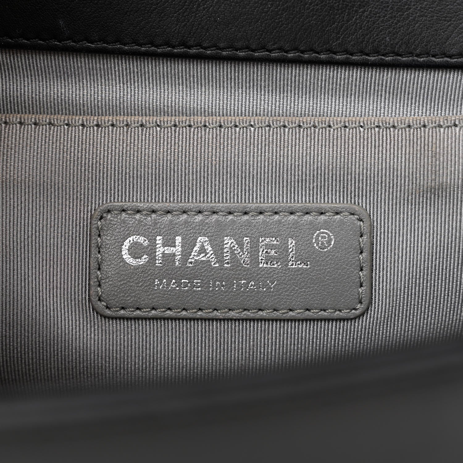 Chanel Calfskin Chevron Quilted Medium Boy Flap Black 6 of 12