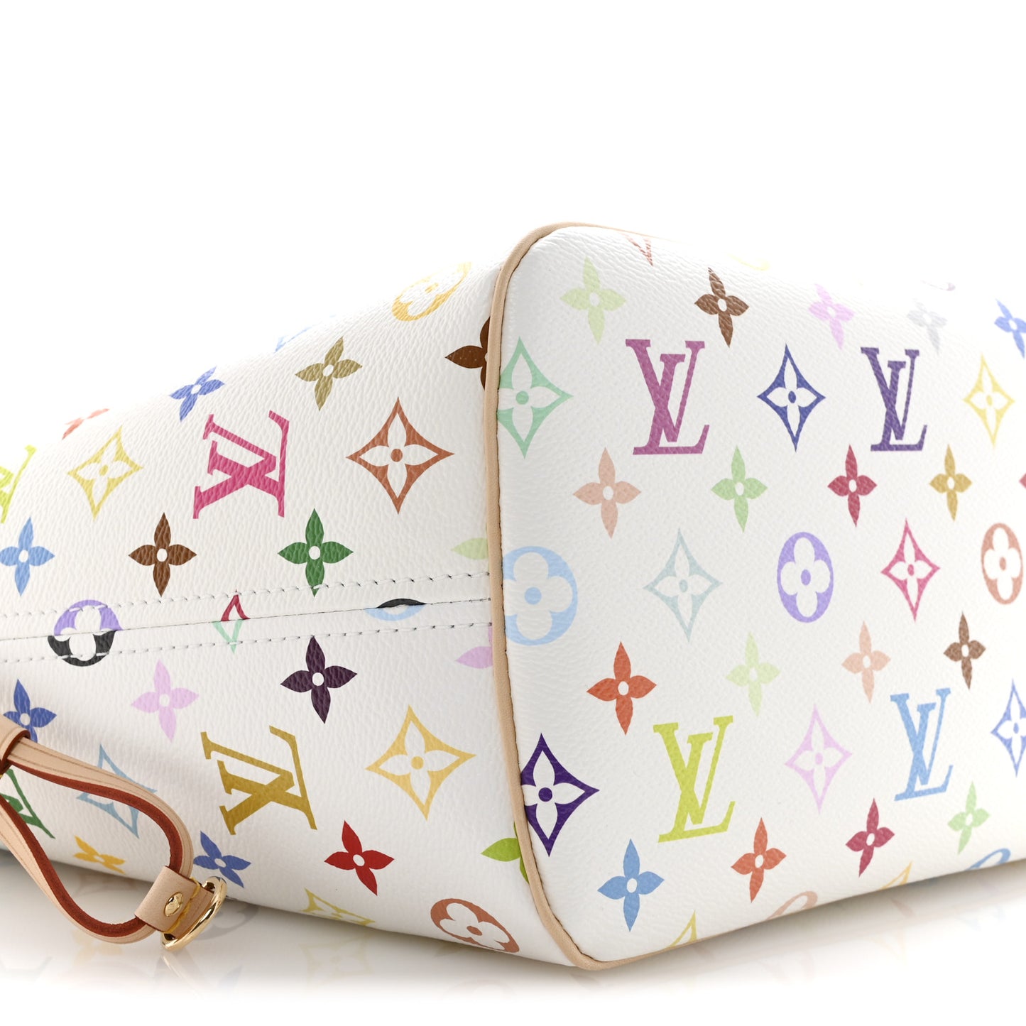 LV x TM Monogram Multicolor Neverfull MM White