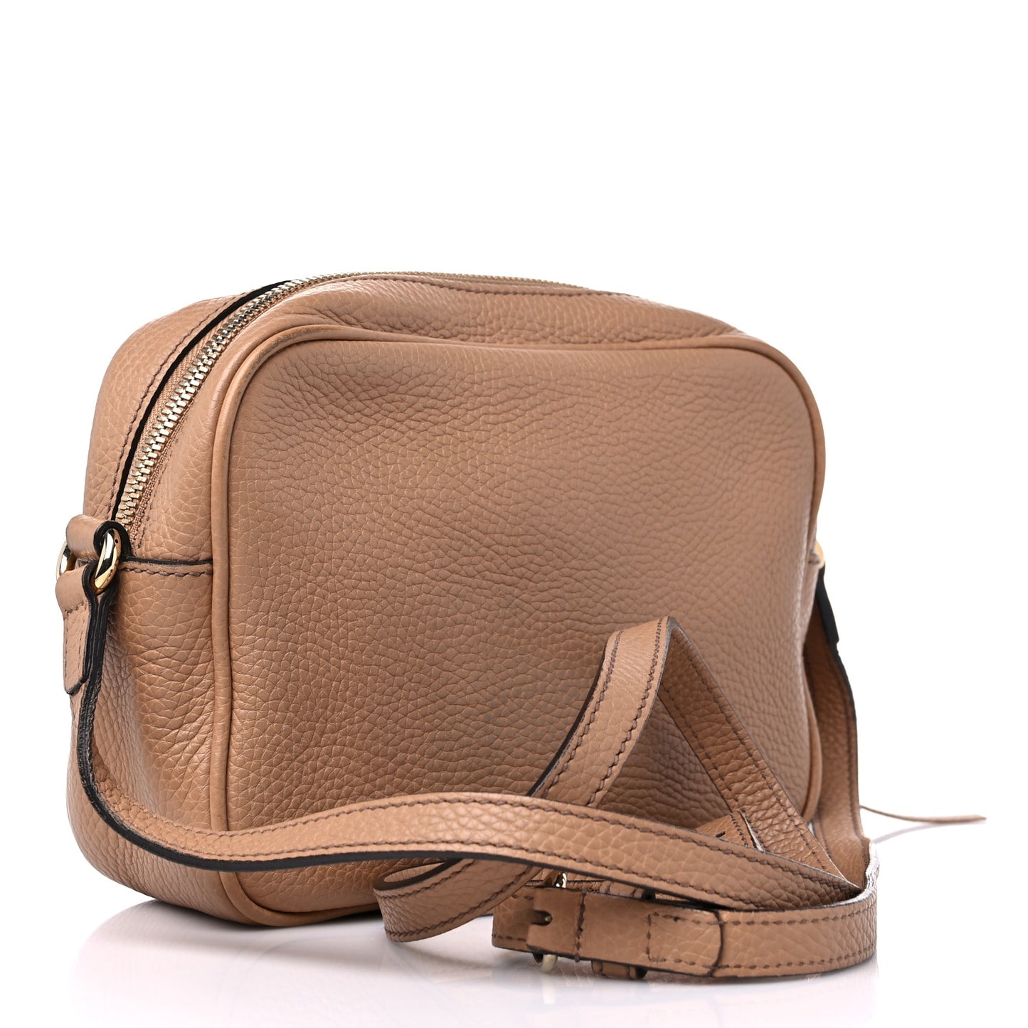 Pebbled Calfskin Small Soho Disco Bag Camelia