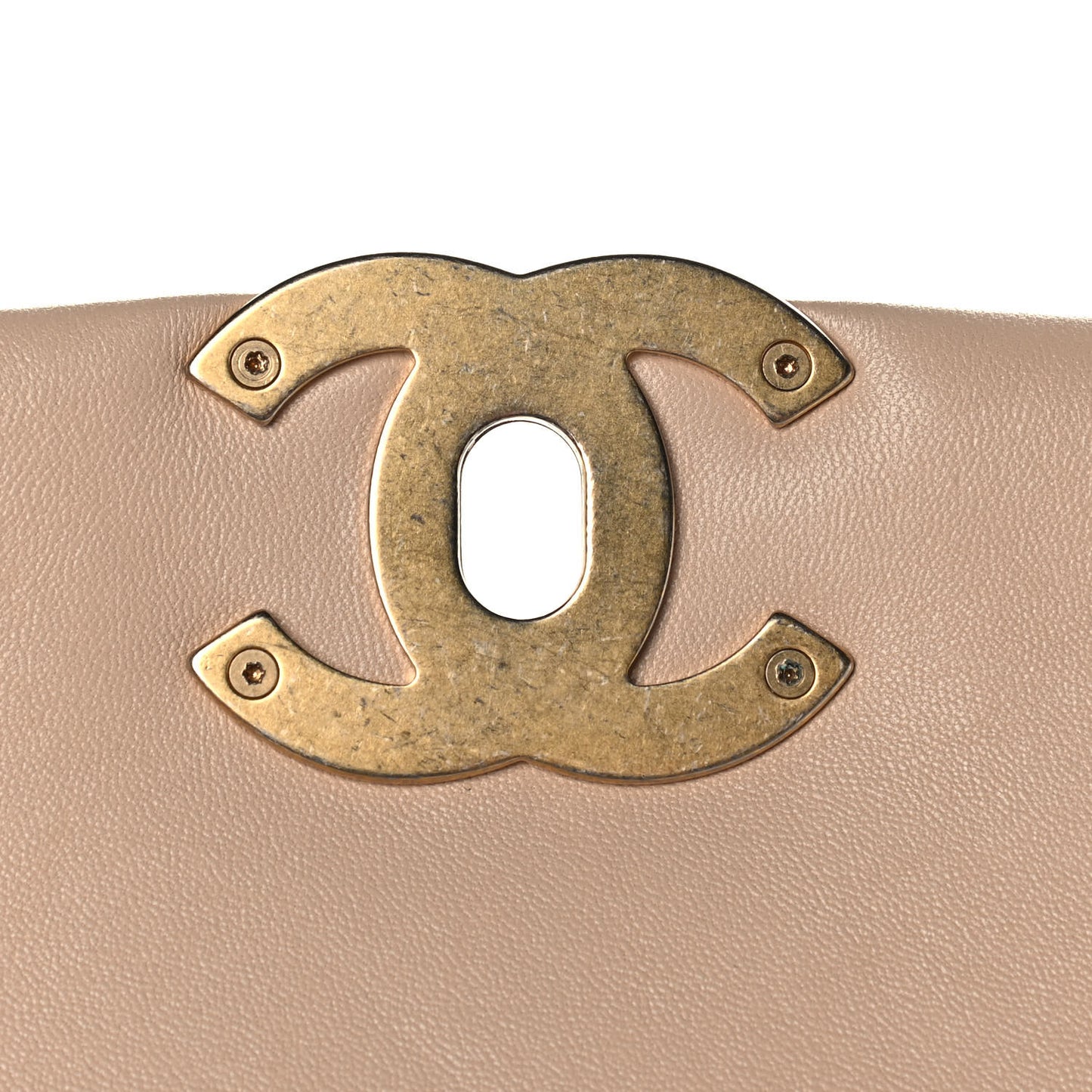 Lambskin Quilted Medium Chanel 19 Flap Beige