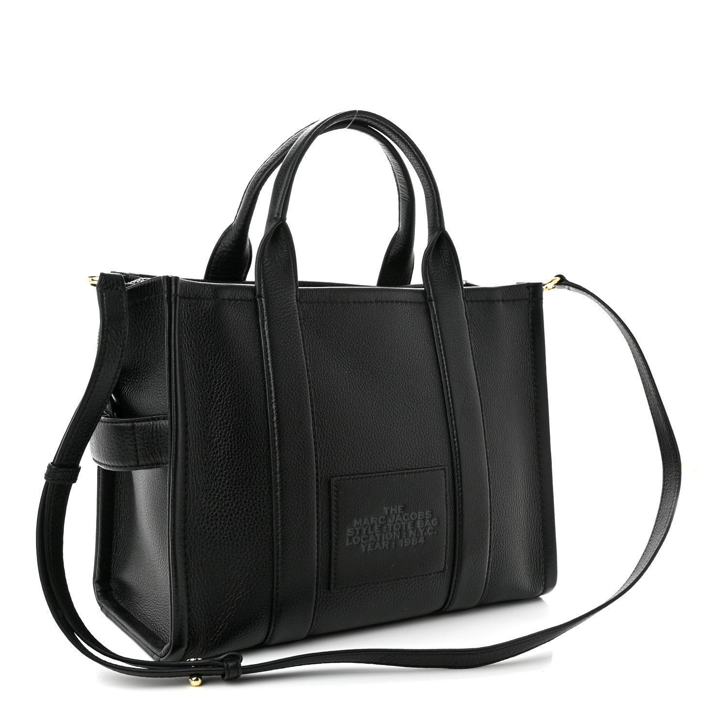 Marc Jacobs Grained Calfskin Medium The Tote Bag Black 2 of 10