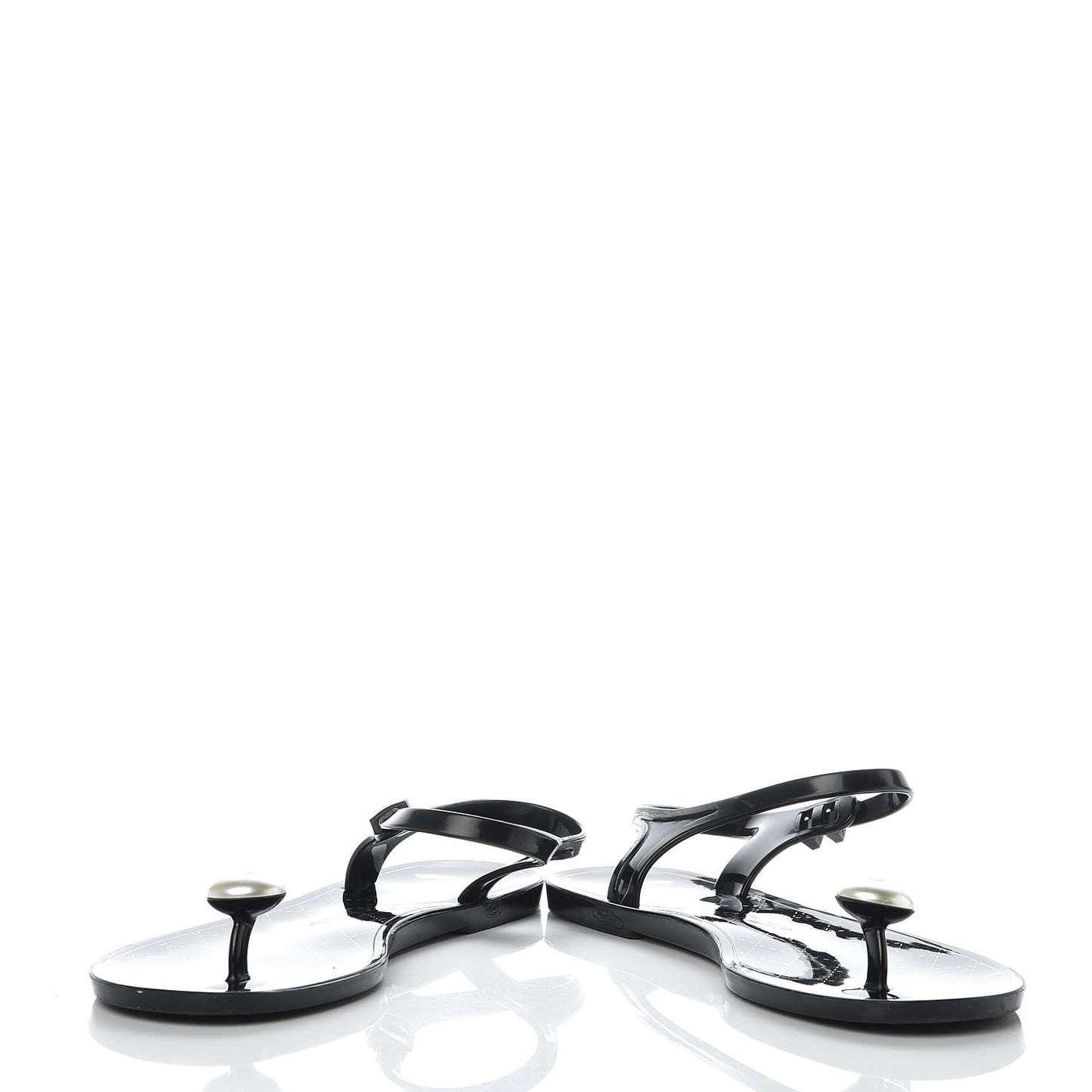Jelly Pearl CC Thong Sandals 41 Black