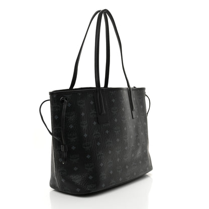 MCM Visetos Medium Liz Reversible Shopper Tote Black 6 of 18