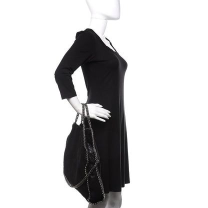 Stella McCartney Shaggy Deer Small Falabella Fold Over Tote Black 2 of 9