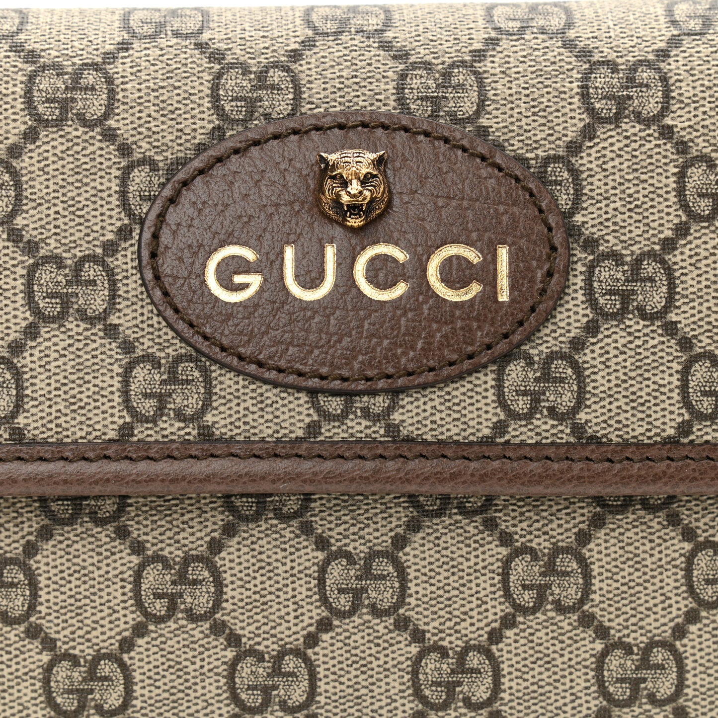 GG Supreme Monogram Neo Vintage Web Belt Bag Brown