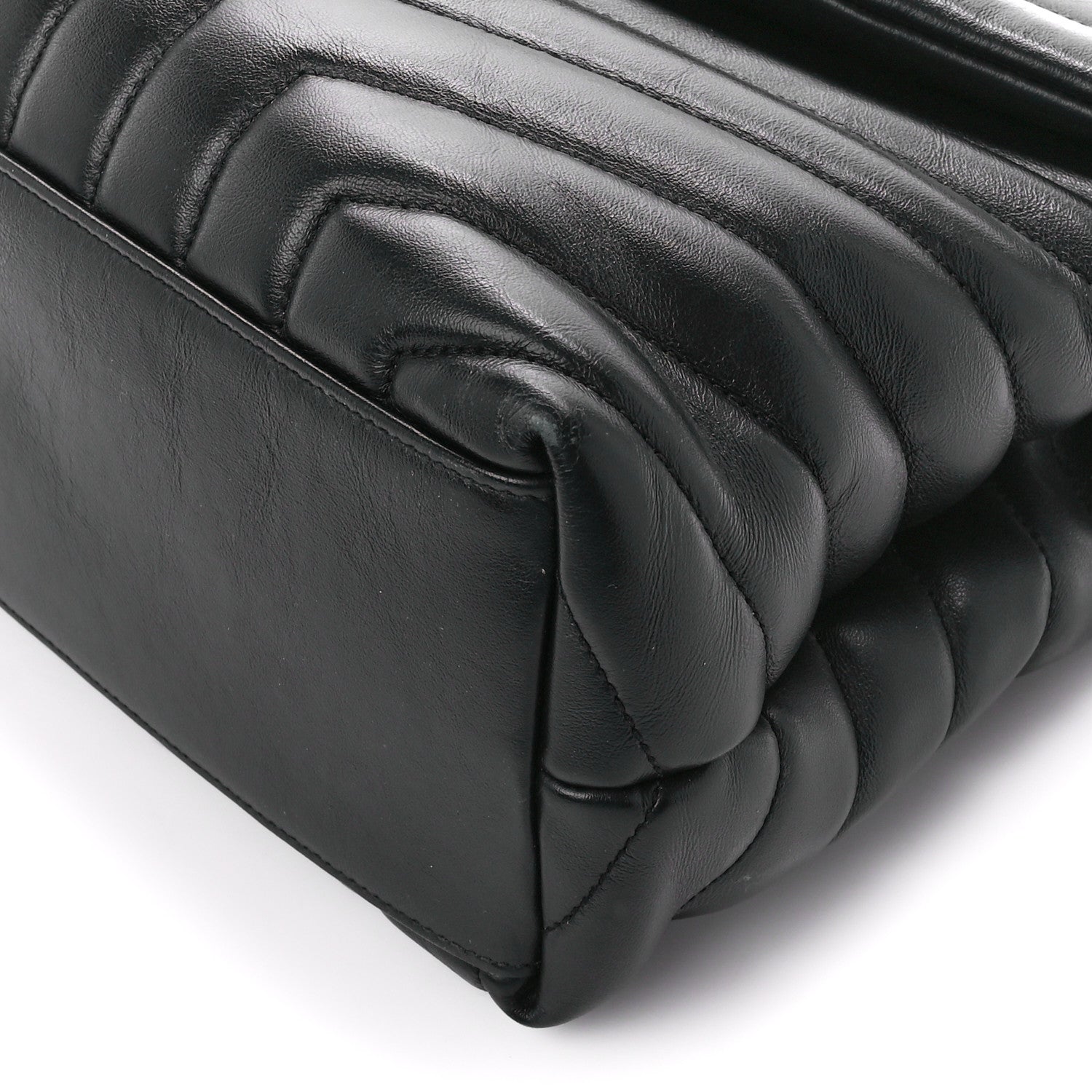 Saint Laurent Calfskin Y Quilted Monogram Medium Loulou Chain Satchel Black 11 of 12