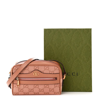 Gucci Monogram Textured Dollar Calfskin Mini Ophidia Shoulder Bag Cloche Rose Pink 11 of 11
