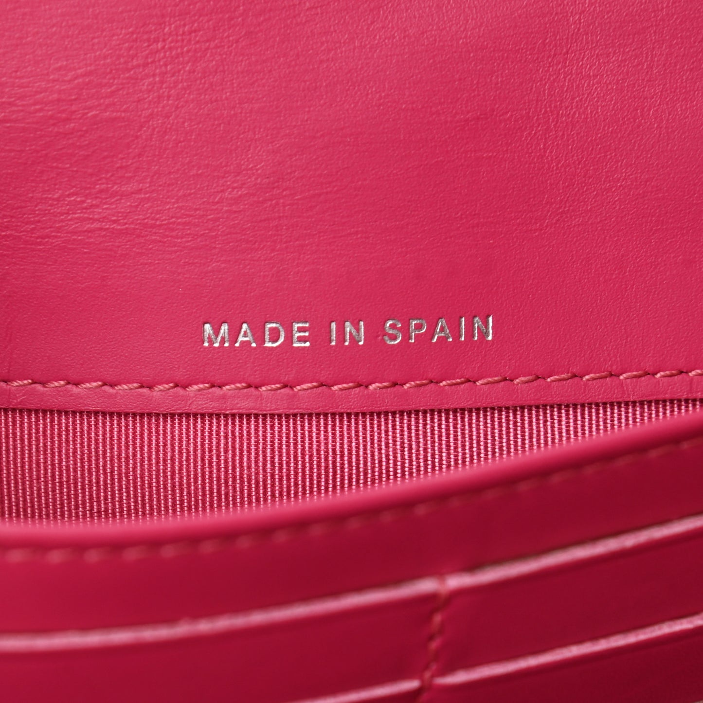 Patent Quilted Large Flap Wallet Pink