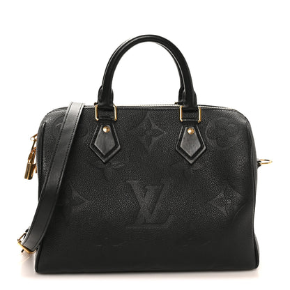 Louis Vuitton Empreinte Monogram Giant Speedy Bandouliere 25 Black 1 of 9