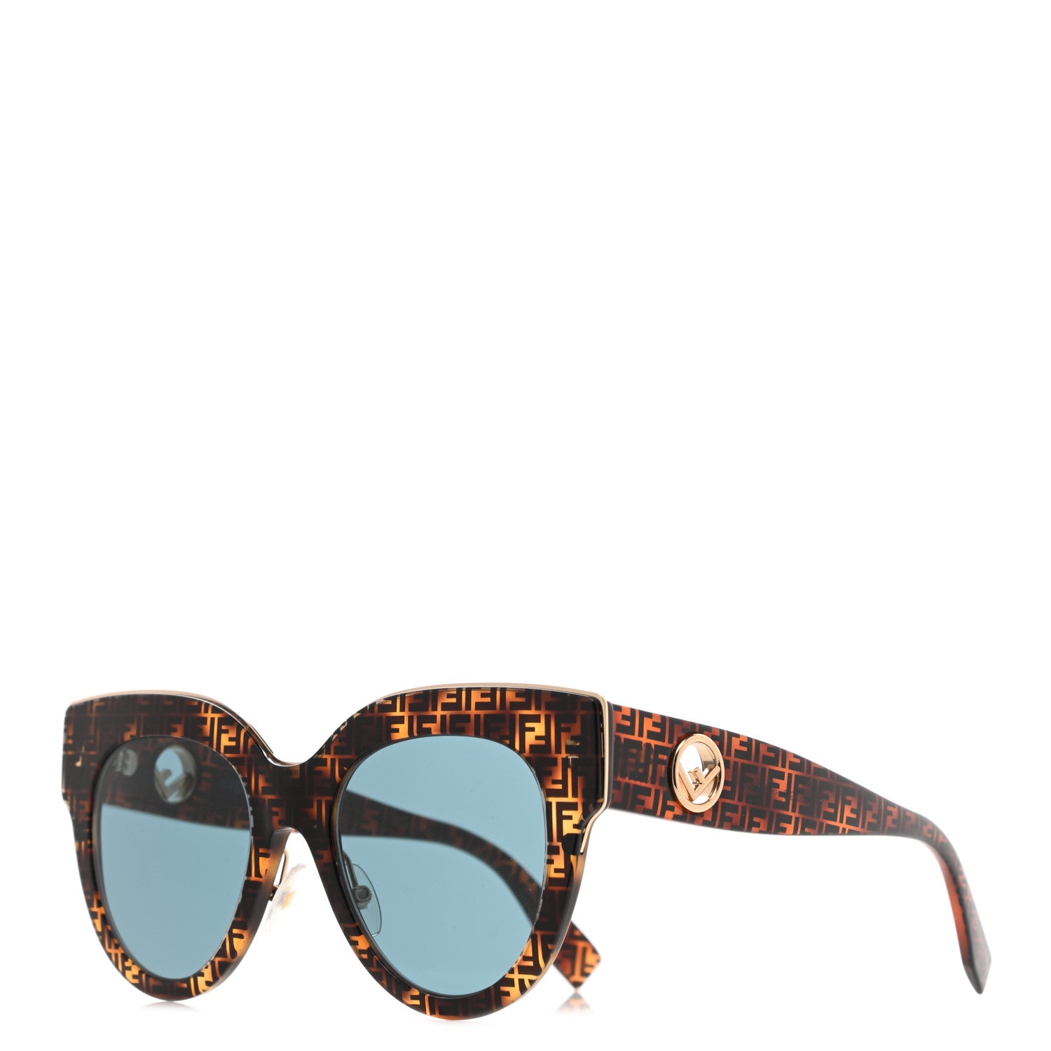 Fendi Acetate F is Fendi FF Cat Eye Sunglasses FF 0360/G/S Havana 1 of 7