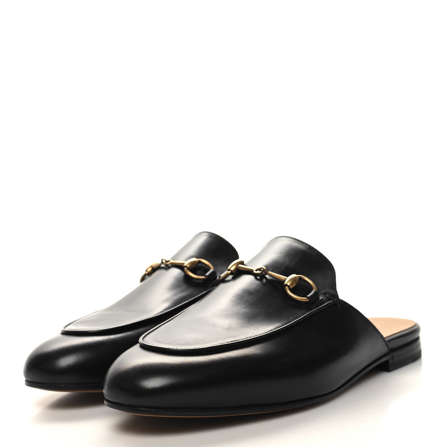 Gucci Calfskin Womens Princetown Slippers 38.5 Black 3 of 9