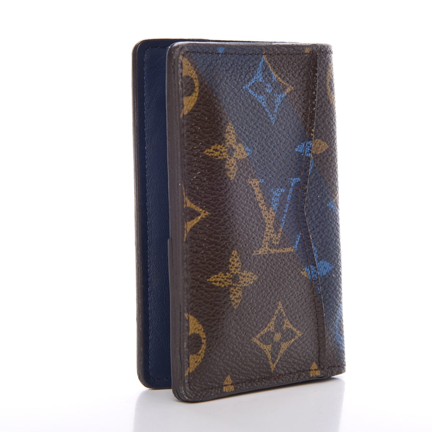 Monogram V Pocket Organizer NM Blue