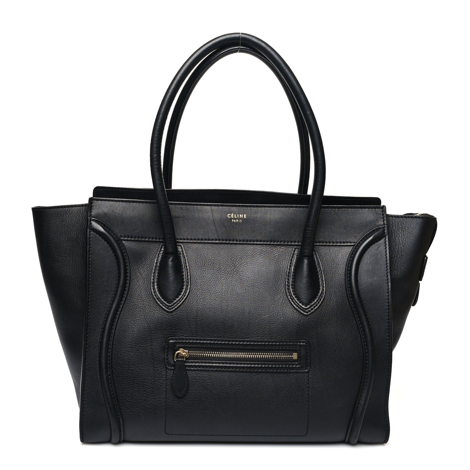 Celine Smooth Calfskin Shoulder Luggage Black 1 of 13