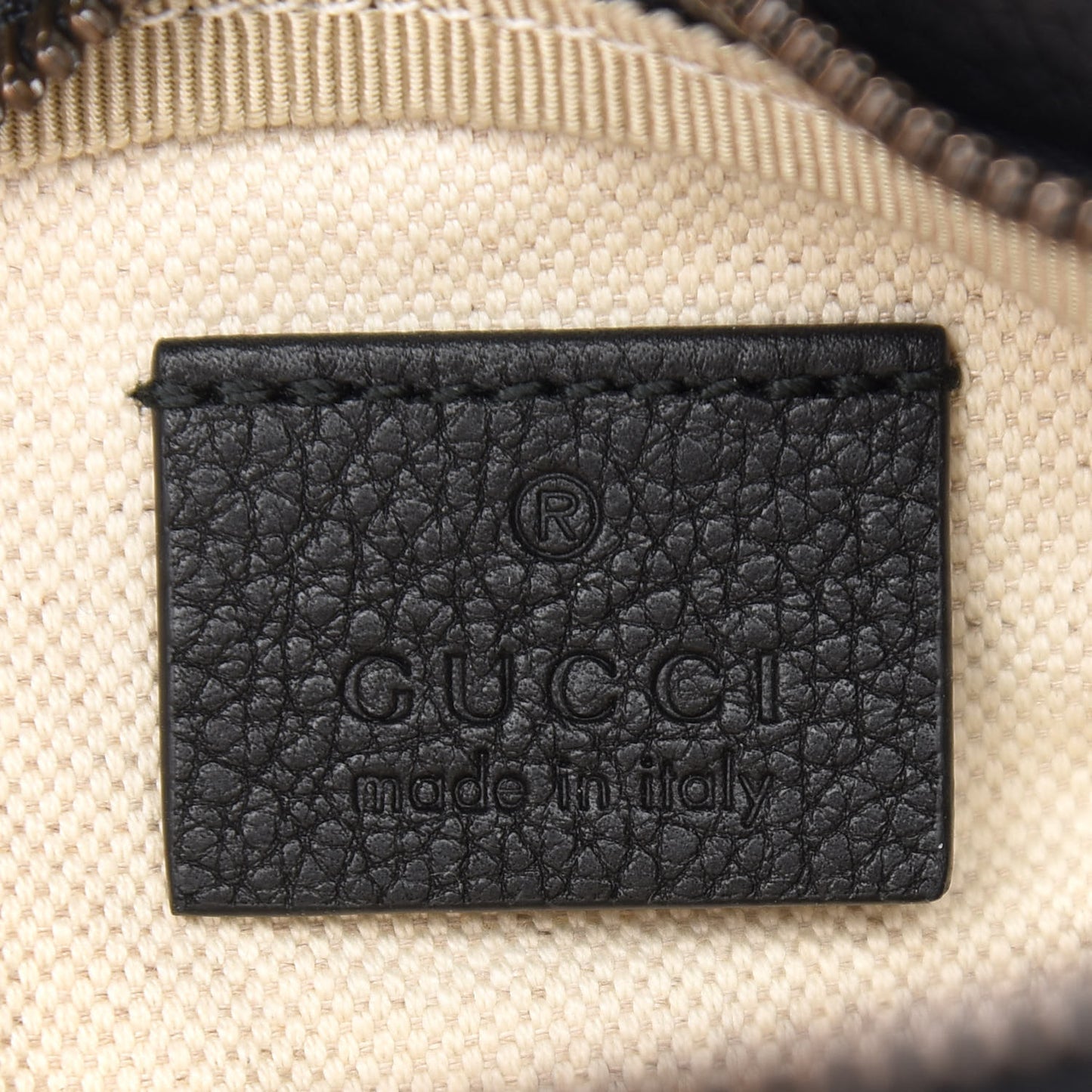 Grained Calfskin Small Logo Belt Bag Black