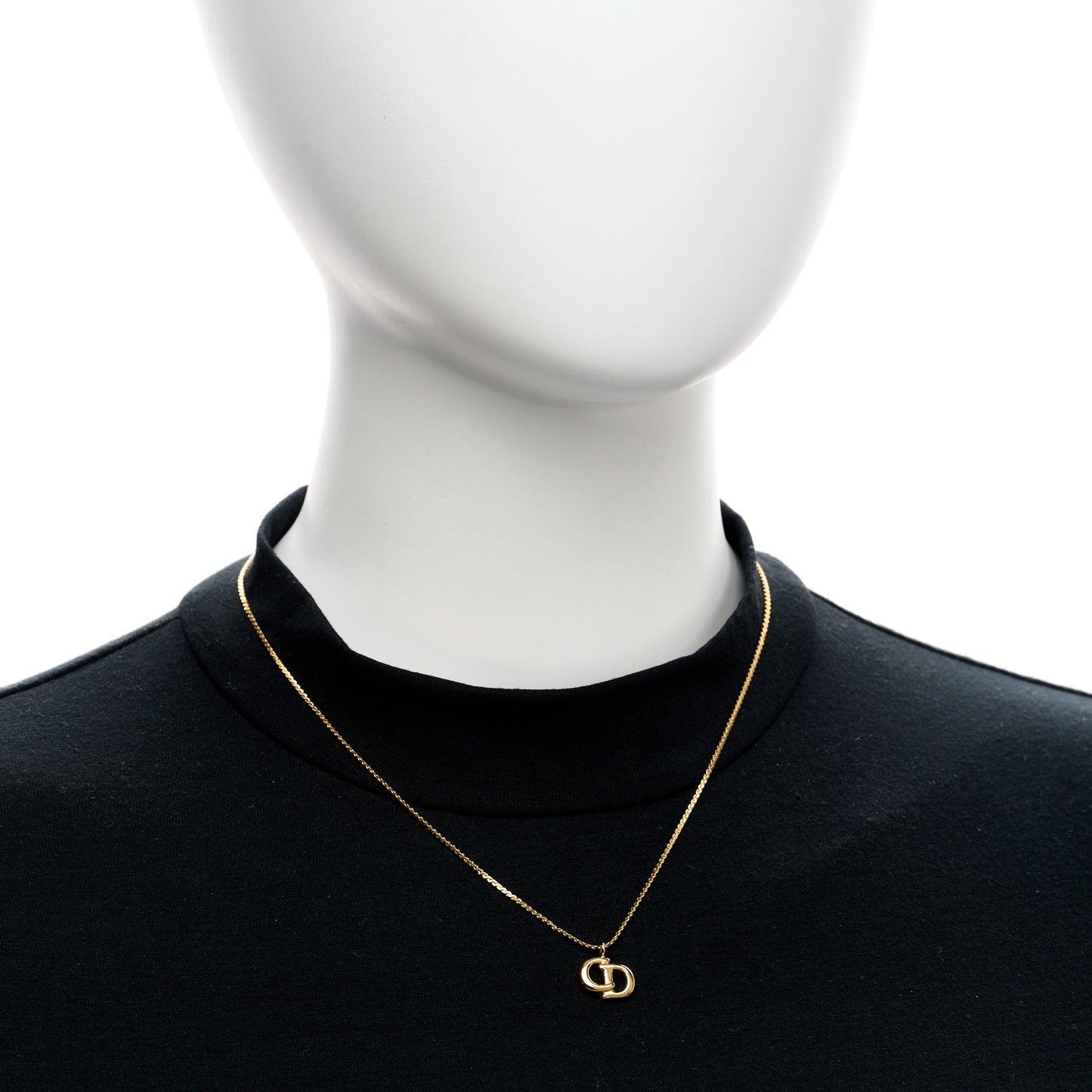 Metal CD Necklace Gold