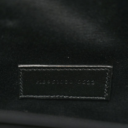 Saint Laurent Grain De Poudre Textured Mixed Matelasse Triquilt Monogram Clutch Black 7 of 7