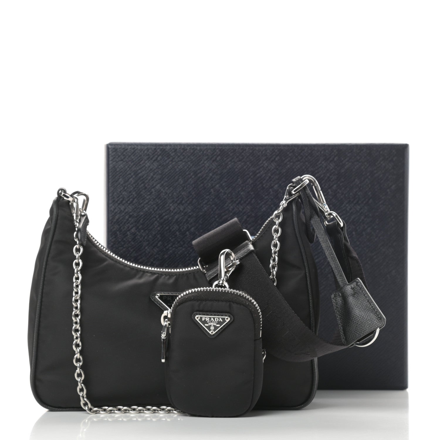 Prada Nylon Re-Edition 2005 Shoulder Bag Black 13 of 13