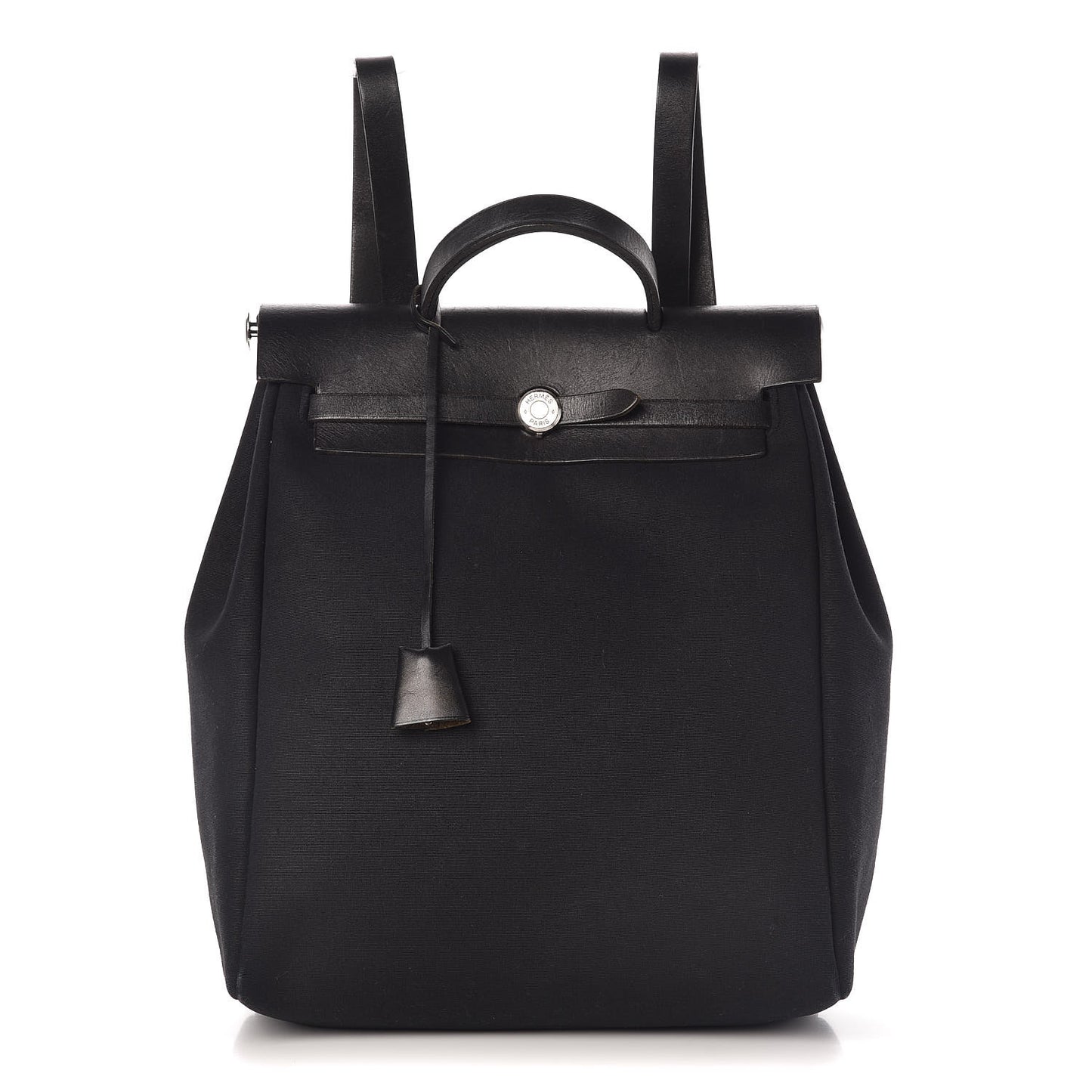 Toile Vache Calfskin Herbag 30 PM Backpack Black