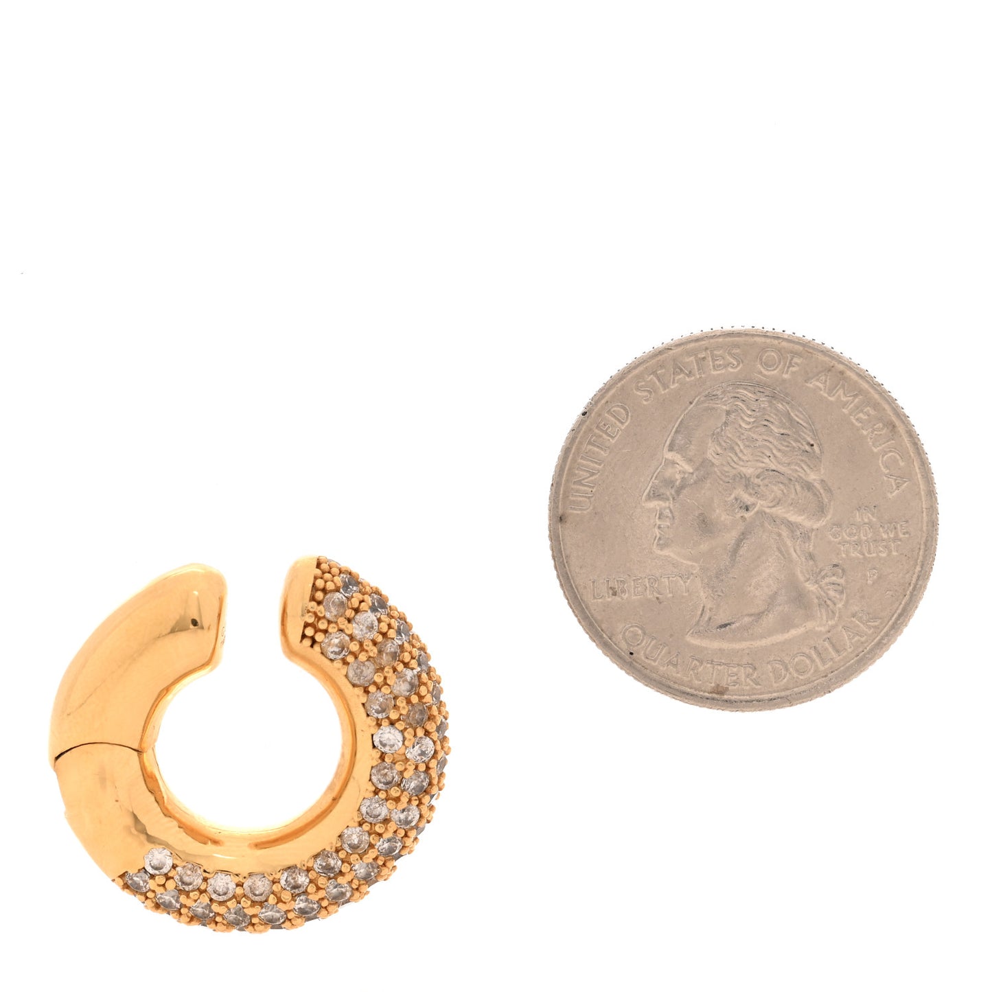 Crystal Metal Ear Cuff Gold
