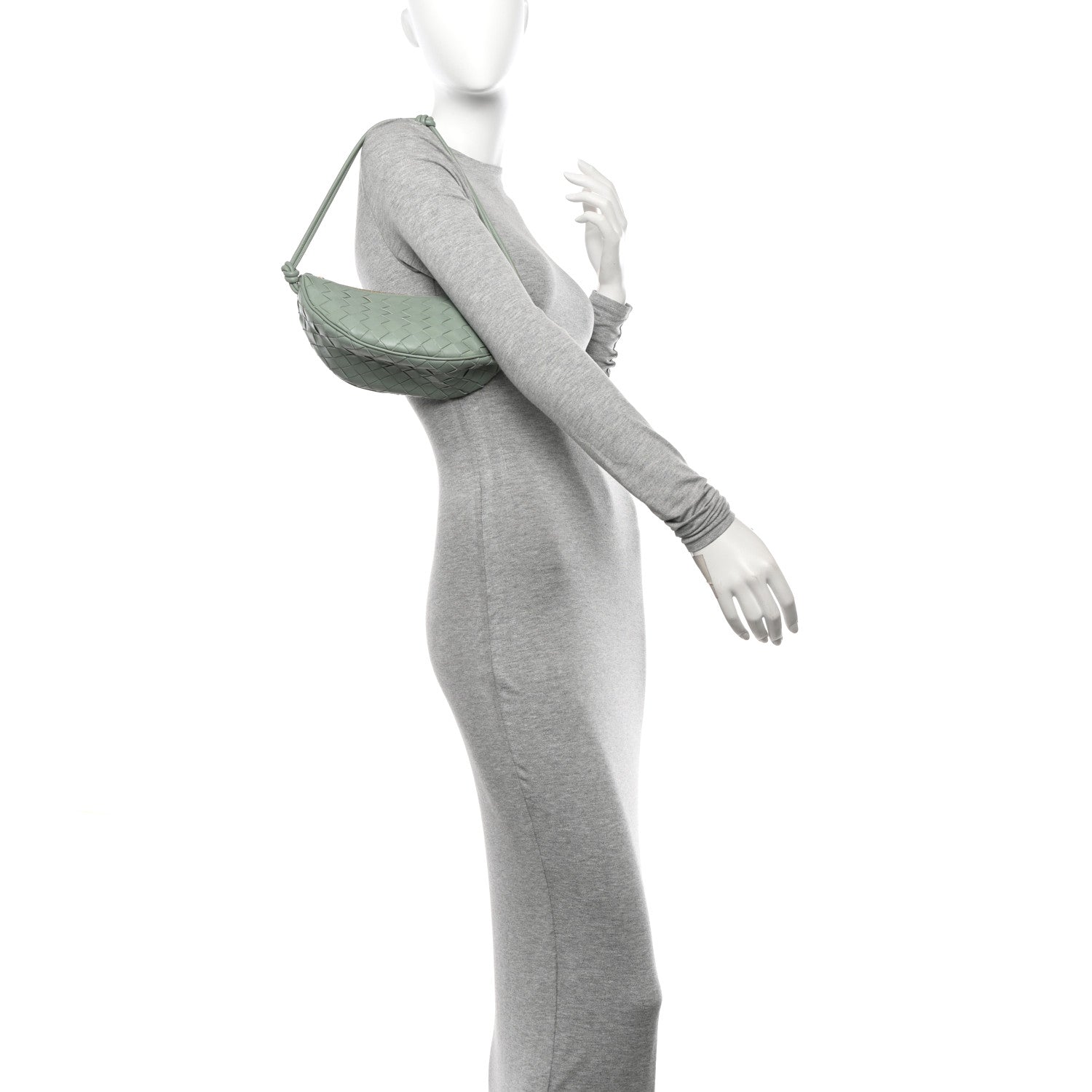 Bottega Veneta Nappa Intrecciato Half Moon Pouch On Strap Sauge 2 of 10