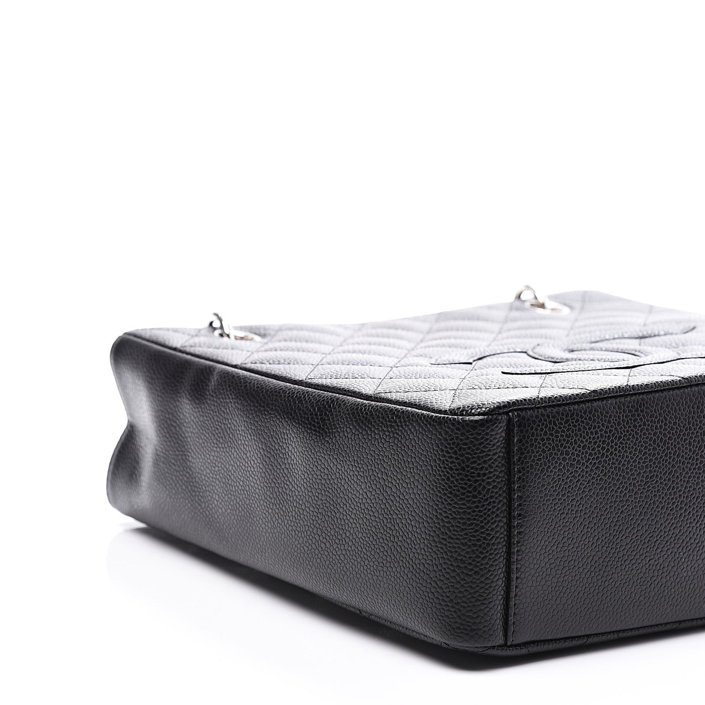 Caviar Quilted Petit Shopping Tote PST Black