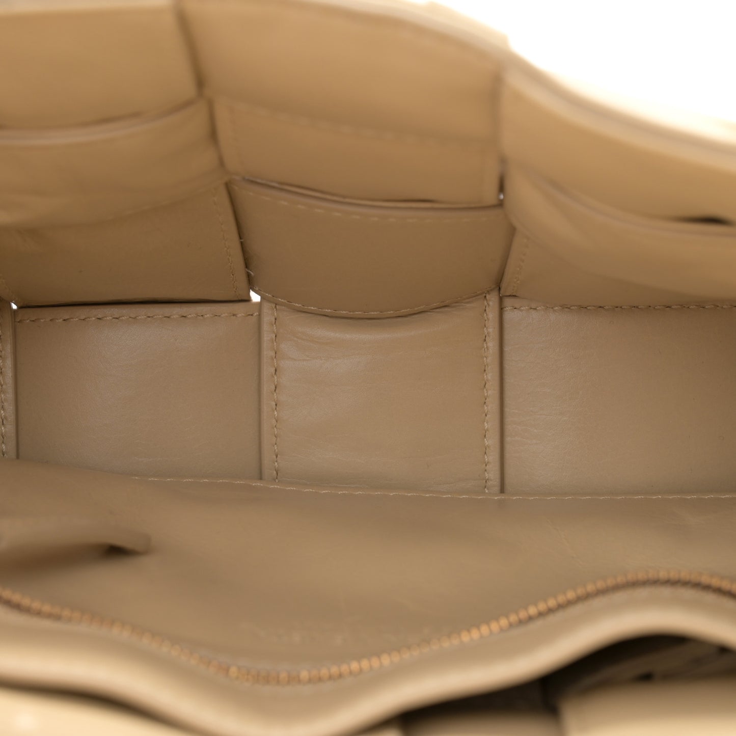 Calfskin Intreccio Plisse Cassette Crossbody Bag Porridge