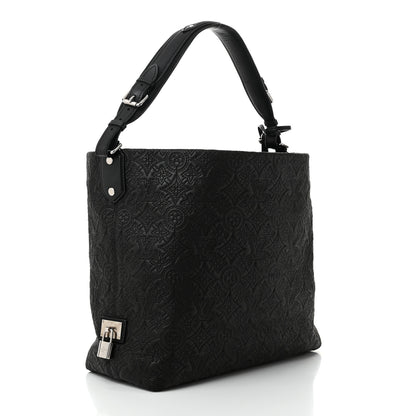 Louis Vuitton Monogram Lambskin Antheia Hobo PM Black 3 of 10