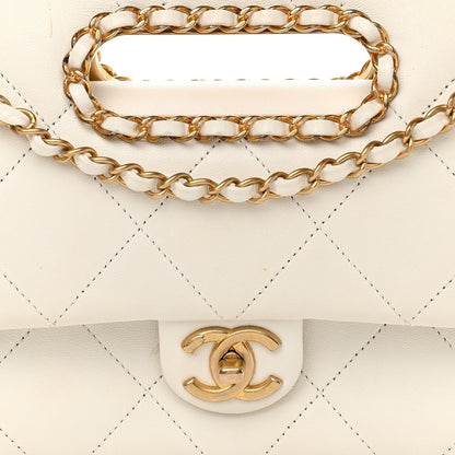 Chanel Lambskin A Real Catch Flap Bag White 8 of 15