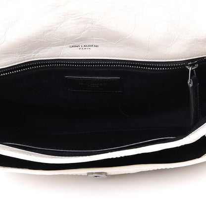 Saint Laurent Crinkled Calfskin Matelasse Monogram Medium Niki Chain Satchel Ivory 4 of 4