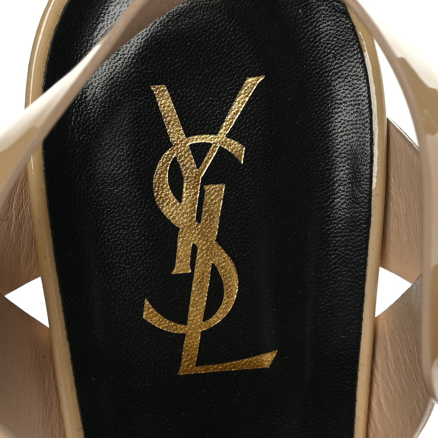 Saint Laurent Patent Tribute 105 Platform Sandals 40 Nude Powder 6 of 7